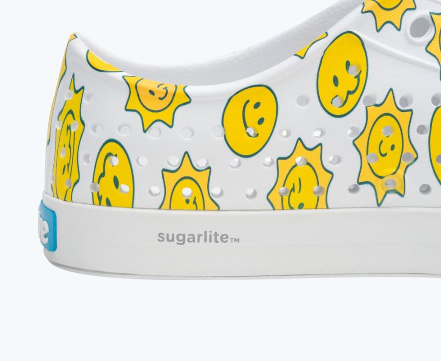 Native Jefferson Sugarlite Print Schoenen Heren Wit Geel | 43WNFL729