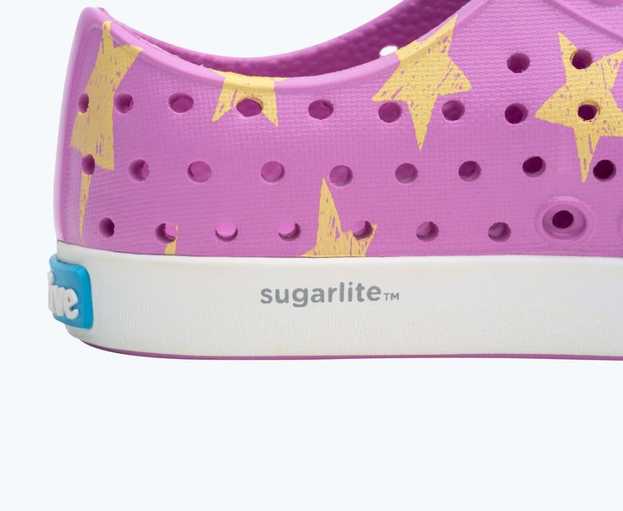 Native Jefferson Sugarlite Print Schoenen Jongens Roze Geel | B3WJV4401